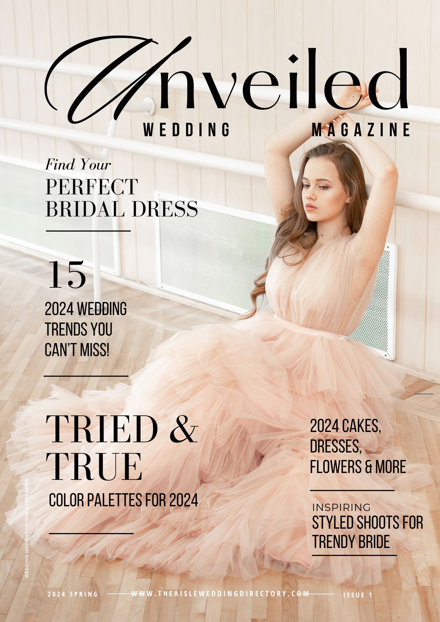 Unveiled wedding magazine Spring 2024 cover