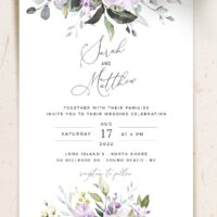 lilac wedding invitations