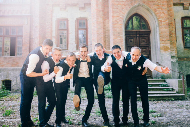 epic groomsmen photo