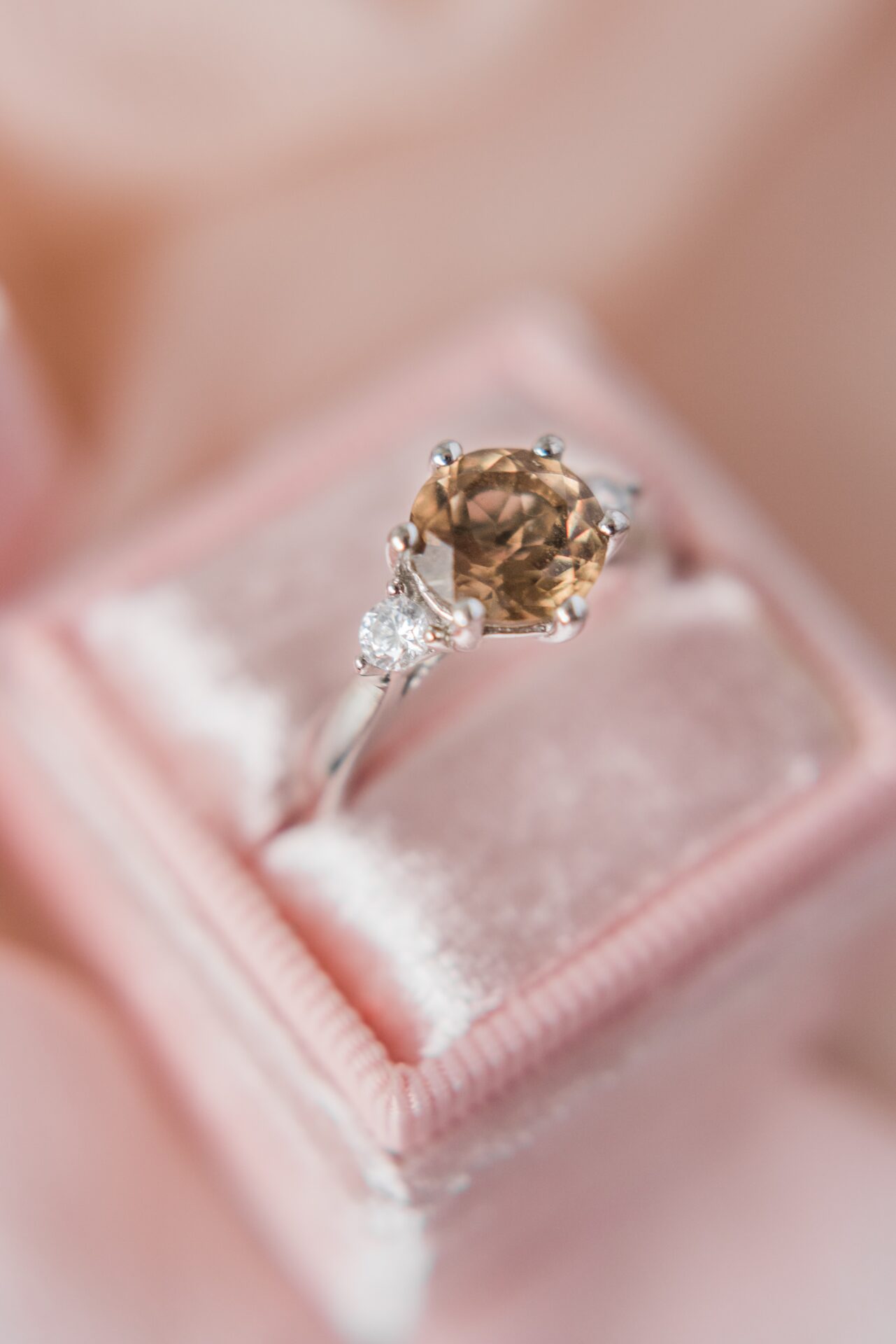 lab created fancy engagement ring
